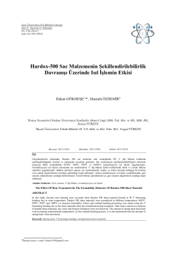 Bu PDF dosyasını indir - Gazi Üniversitesi Fen Bilimleri Dergisi Part