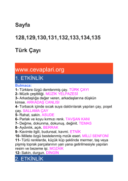 Sayfa 128129130131132133134135 Türk Çayı cevapları