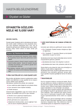 Übersetzung in Türkisch: Diabetes und Augen