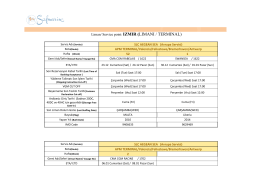Liman/ Service point: IZMIR (LIMANI / TERMINAL)