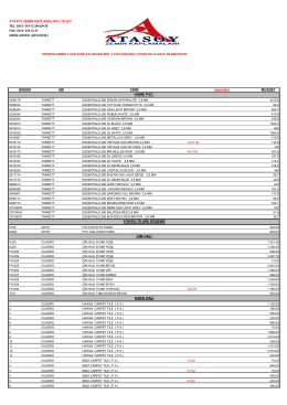 Güncel Stok - Atasoy Zemin Market