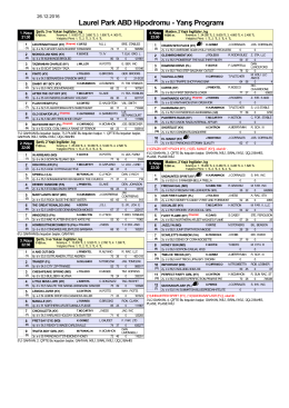 Yarış Programı