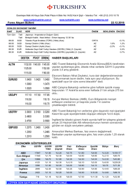 Forex Akşam Bülteni