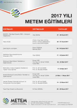2017 yılı metem eğitimleri