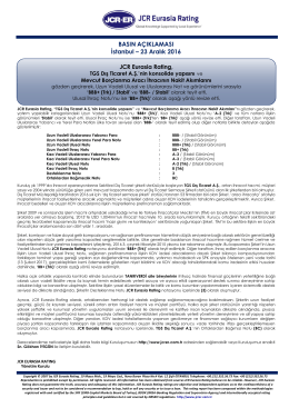 JCR Eurasia Rating, TGS Dış Ticaret A.Ş.