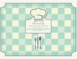 Yemek Men&uuml;s&uuml;