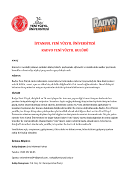 istanbul yeni y&uuml;zyıl &uuml;niversitesi radyo yeni y&uuml;zyıl kul&uuml;b&uuml;