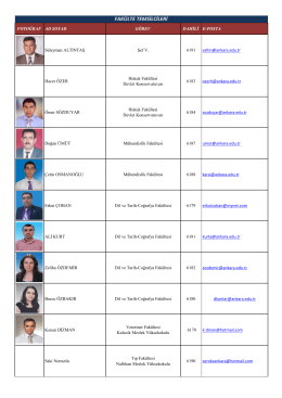 FAK&Uuml;LTE TEMSİLCİLERİ