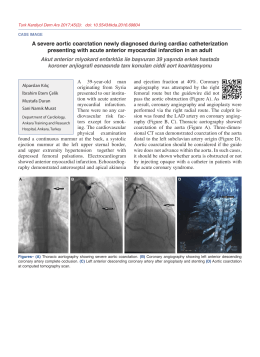 A severe aortic coarctation newly diagnosed during