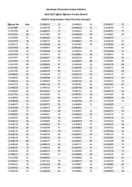 Hacettepe Üniversitesi Hukuk Fakültesi 2016-2017 Eğitim