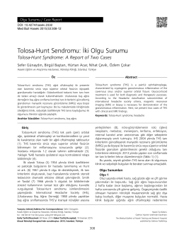Tolosa-Hunt Syndrome: A Report of Two Cases (PDF