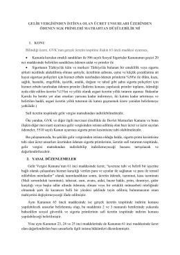 gelir vergisinden istisna olan ücret unsurları