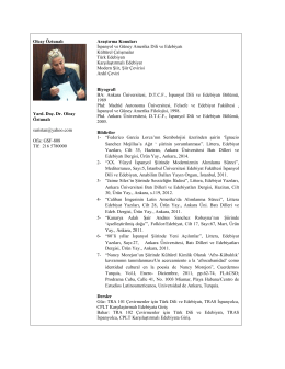 Yard. Doç. Dr. Olcay Öztunalı