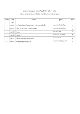 สรุปการจัดส  ง มคอ. 3 ภาคเรียนที่ 1 ป  การศึกษา 2558 ห - ระบบ E