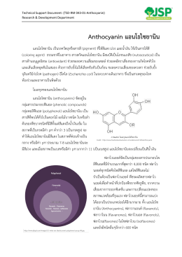Anthocyanin แอนโธไซยานิน