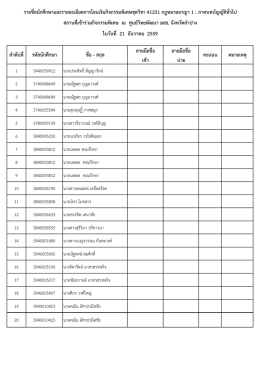 ลายมือชื่อ ลายมือชื่อ เช้า บ่าย รายชื่อนักศึก