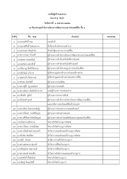 ลำดับ ชื่อ - สกุล ตำแหน่ง หมำยเหตุ ๑ นายธรรมศักด