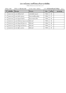 ประกาศห้องสอบ-เลขที่นั่งสอบ(เรียงตามรหัสนิส