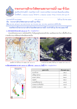 รายงานการเฝ้าระวังติดตามสถานการณ์น้ำ 24 ชั่วโมง