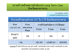 จํานวนเป  าหมายตําบล LTC ใน 5 ป  จังหวัดมหาสารคาม