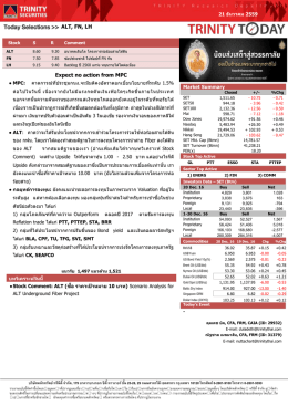 Trinity Today - บล.ทรีนีตี้