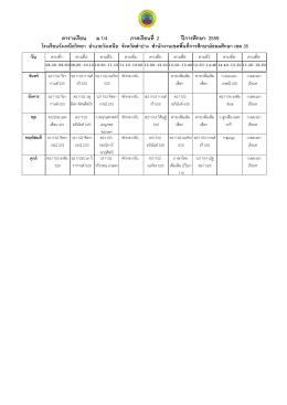 ตารางเรียน ม.1/4 ภาคเรียนที: 2 ปีการศึกษา: 2559