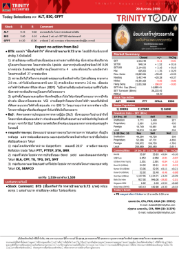 Trinity Today - บล.ทรีนีตี้