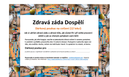 Cvičení Zdravá záda Dospělí