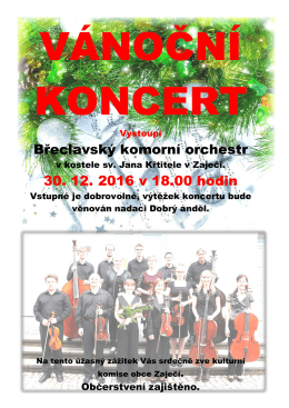 Břeclavský komorní orchestr 30. 12. 2016 v 18.00 hodin