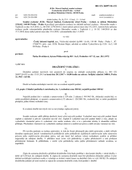 Dražební vyhláška, povinná: Dvořáková Šárka