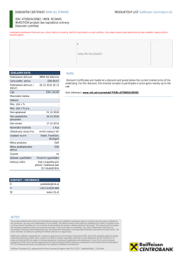 DISKONTNÍ CERTIFIKÁT BMW AG STÄMME ISIN