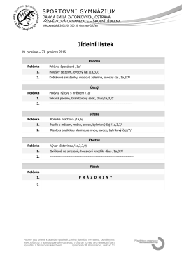 SPORTOVN&Iacute; GYMN&Aacute;ZIUM J&iacute;deln&iacute; l&iacute;stek