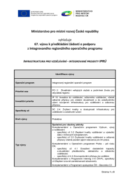 Text výzvy č. 67 k 22.12.2016