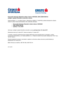 Komunální dluhopis Statutární město Liberec