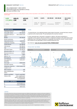 0,33 (-0,07%) 436,67 CZK 443,67 CZK