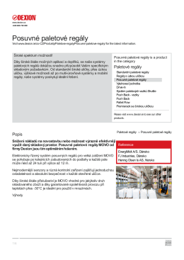 Posuvn&eacute; paletov&eacute; reg&aacute;ly