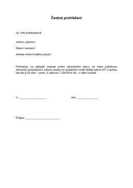 Čestn&eacute; prohl&aacute;&scaron;en&iacute;