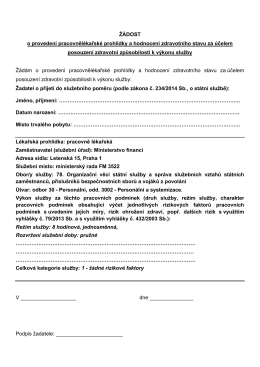 Žádost o pracovnělékařskou prohlídkuPDF