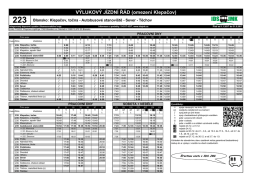 Timetable of the line 223