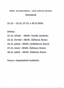 ZUBNÍ ORDINACE ZBRASLAV