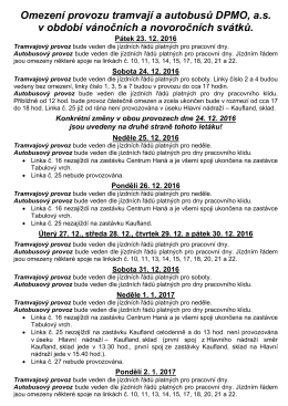 Upozornění pro cestující (pdf
