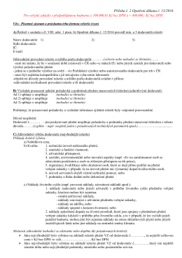 Př&iacute;loha č. 2/2 &ndash; z&aacute;znam &ndash; průzkum trhu