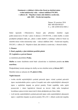 Vrchní ministerský rada – vedoucí oddělení 2602