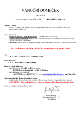pozv&aacute;nka - DDM Jihlava, po