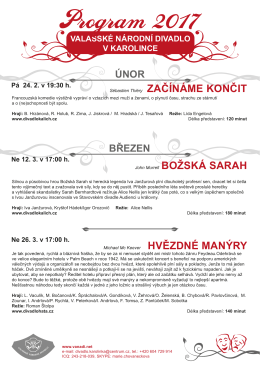 Program 1. pololetí 2017 - Valašské Národní Divadlo