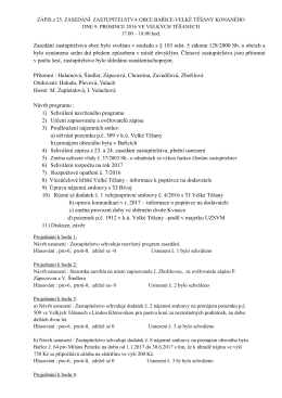 Zápis z 25. zasedání zastupitelstva
