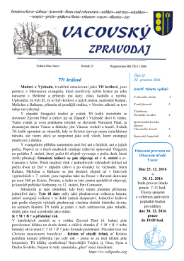Tři králové - Obec VACOV