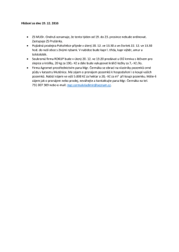 Hl&aacute;&scaron;en&iacute; ze dne 19.12.2016