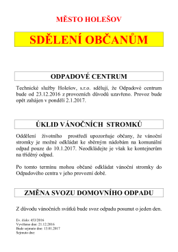 úklid vánočních stromků