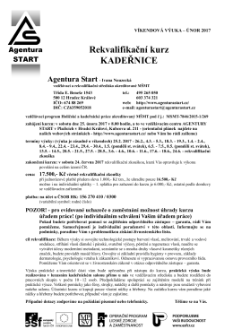 25. &uacute;nora 2017 - Agentura START